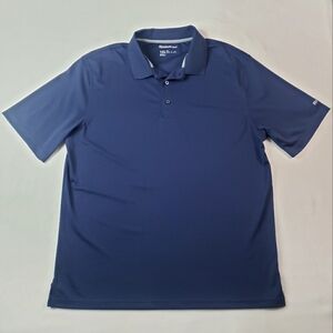 Reebok Golf Polo Shirt Men XLT Tall Short Sleeve Blue